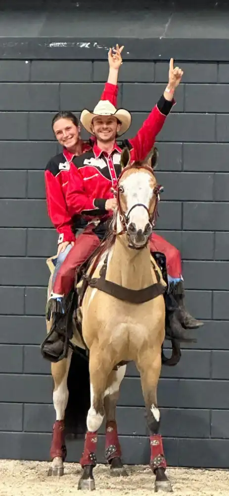 Jerom and Valery performing voltige stunts